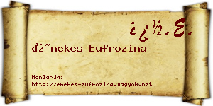 Énekes Eufrozina névjegykártya